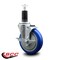 Service Caster 5'' Blue Poly Swivel 1-1/4'' Expanding Stem Caster with Brake SCC-EX20S514-PPUB-BLUE-TLB-114 - alternate 2